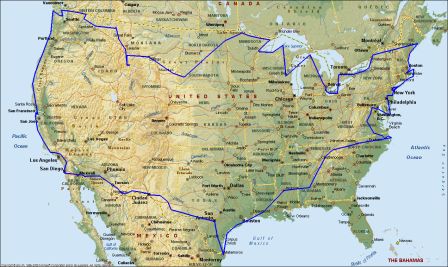 The actual route flown