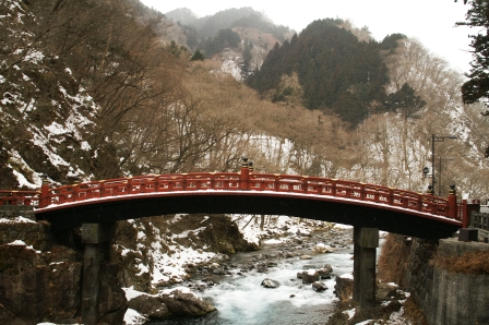 A snowy river in Nikko