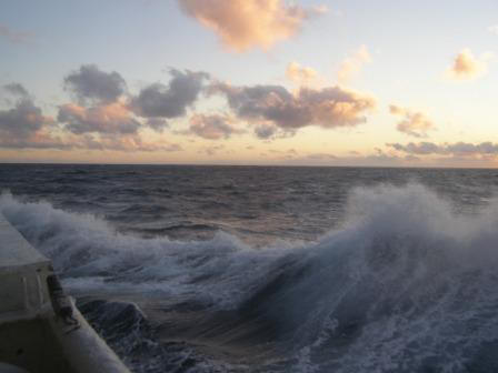 Rough seas returning from Antarctica