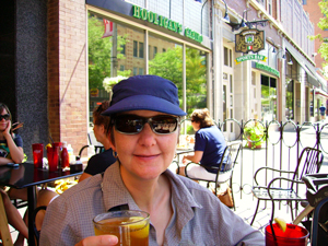 Julia enjoying the hospitality of Billings