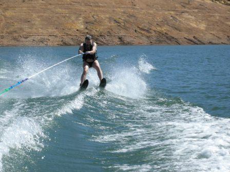 Water skiing at New Melones Lake