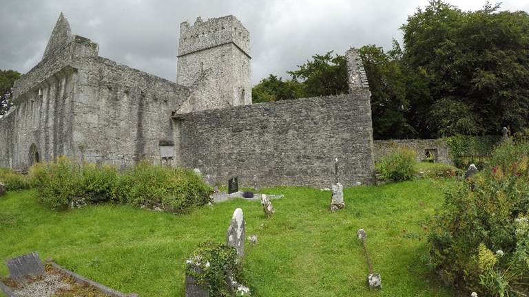 A castle on a green field